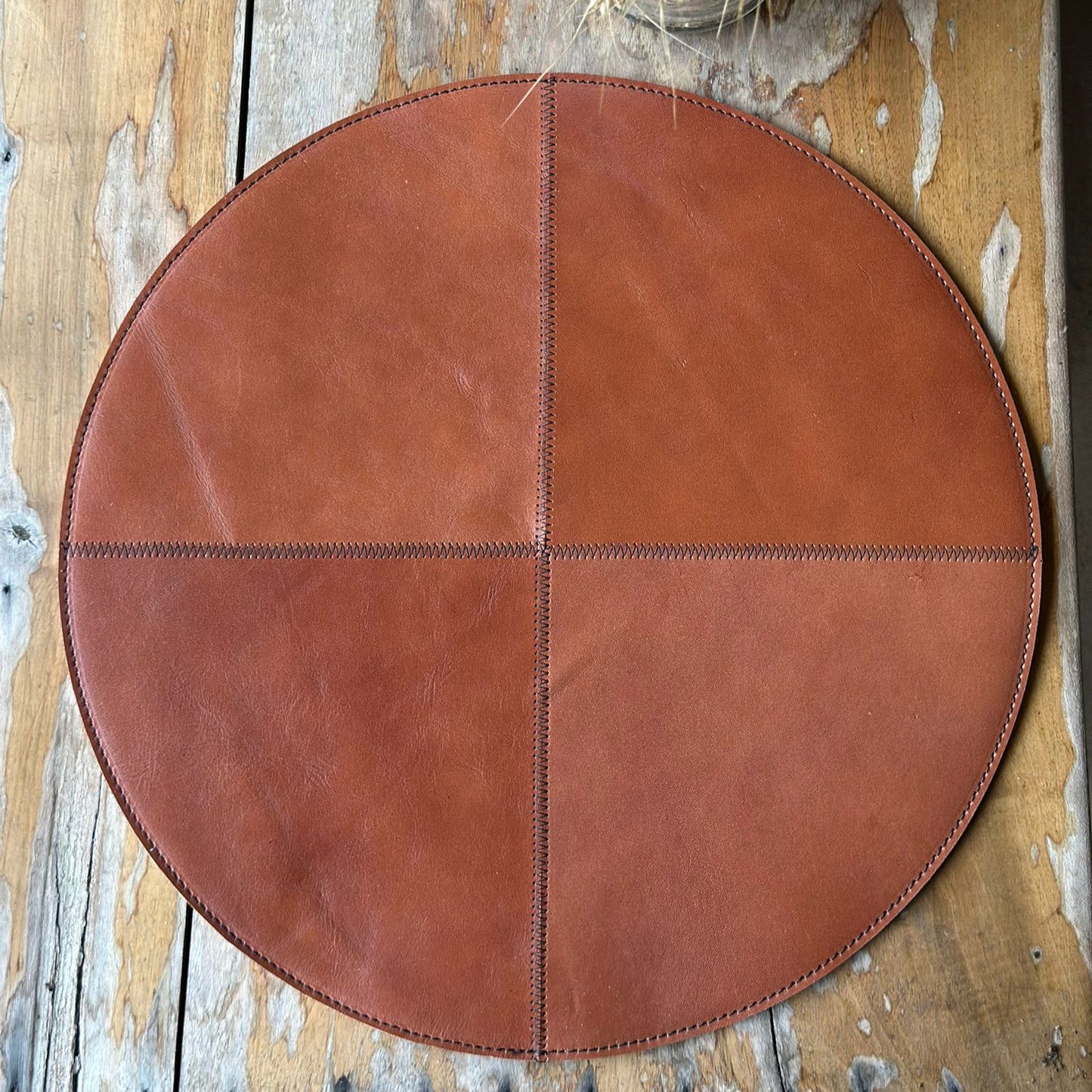 Sorina 6-Piece Double-Sided Genuine Leather Placemat