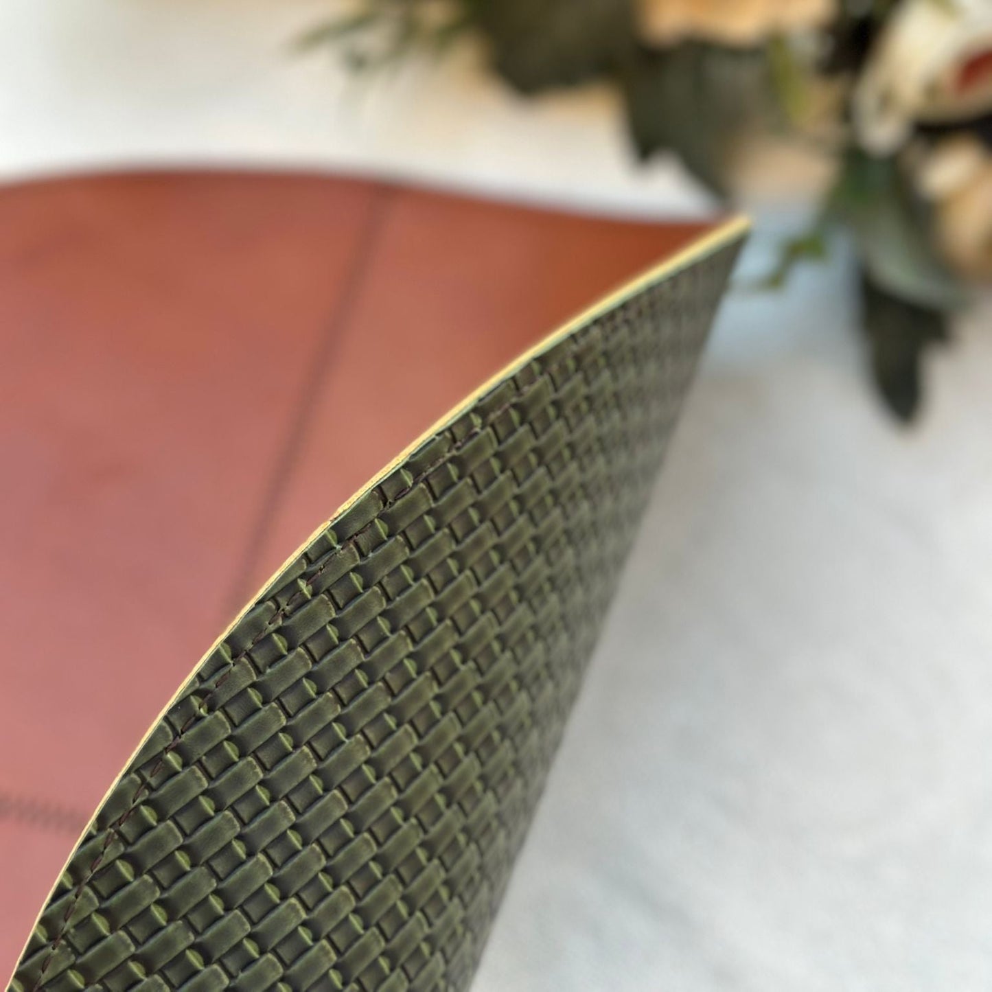 Sorina 6-Piece Double-Sided Genuine Leather Placemat