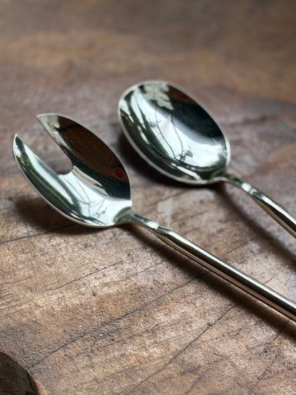 Baria 2Li Pirinç Üzeri Gümüş Kaplama Salata Servisi