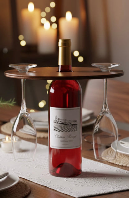 Vorina El Yapımı Deri Şarap Askılığı