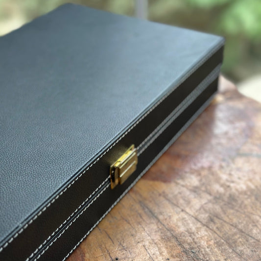 Diamante Deri Kaplama Kişiselleştirilebilir Tavla