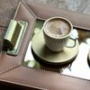 Bragi Handled Leather Tray