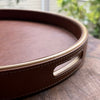 Seyia 40 cm Bamboo & Leather Tray