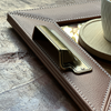 Bragi Handled Leather Tray