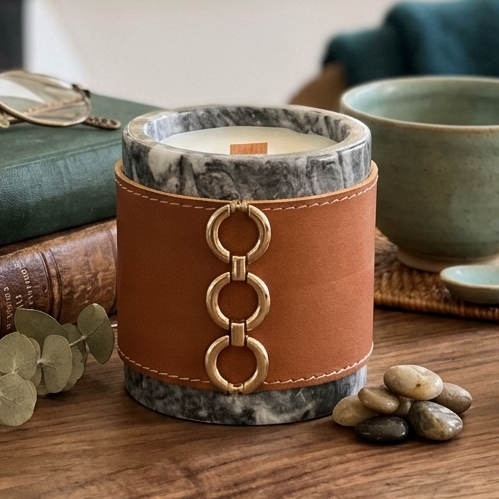 Adela Handmade Genuine Leather Puzzle Glasses Case