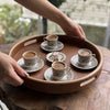 Seyia 40 cm Bamboo & Leather Tray