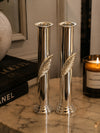 Coller Silver Plated Rice 2-Piece Candelabra