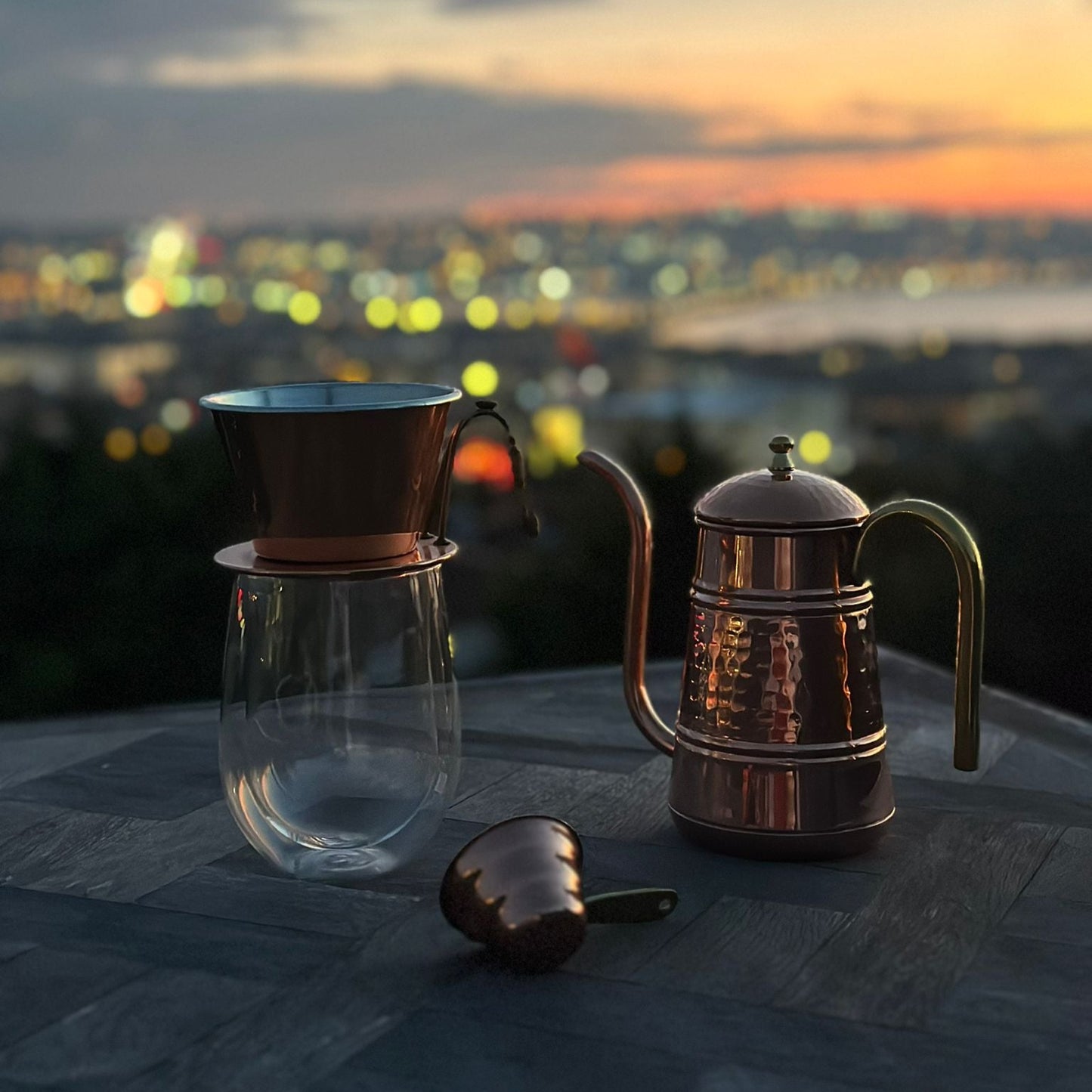 Saria Copper Filter Coffee Brewing Set