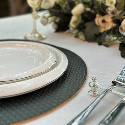 Sorina 6-Piece Double-Sided Genuine Leather Placemat